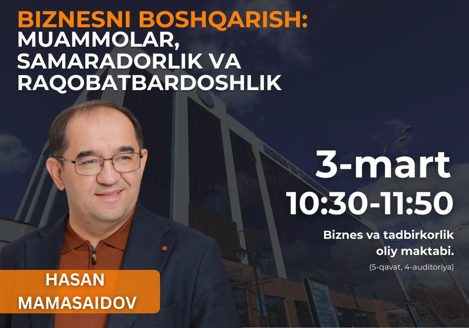 Hurmatli professor-o‘qituvchilar, tinglovchilar va mehmonlar!